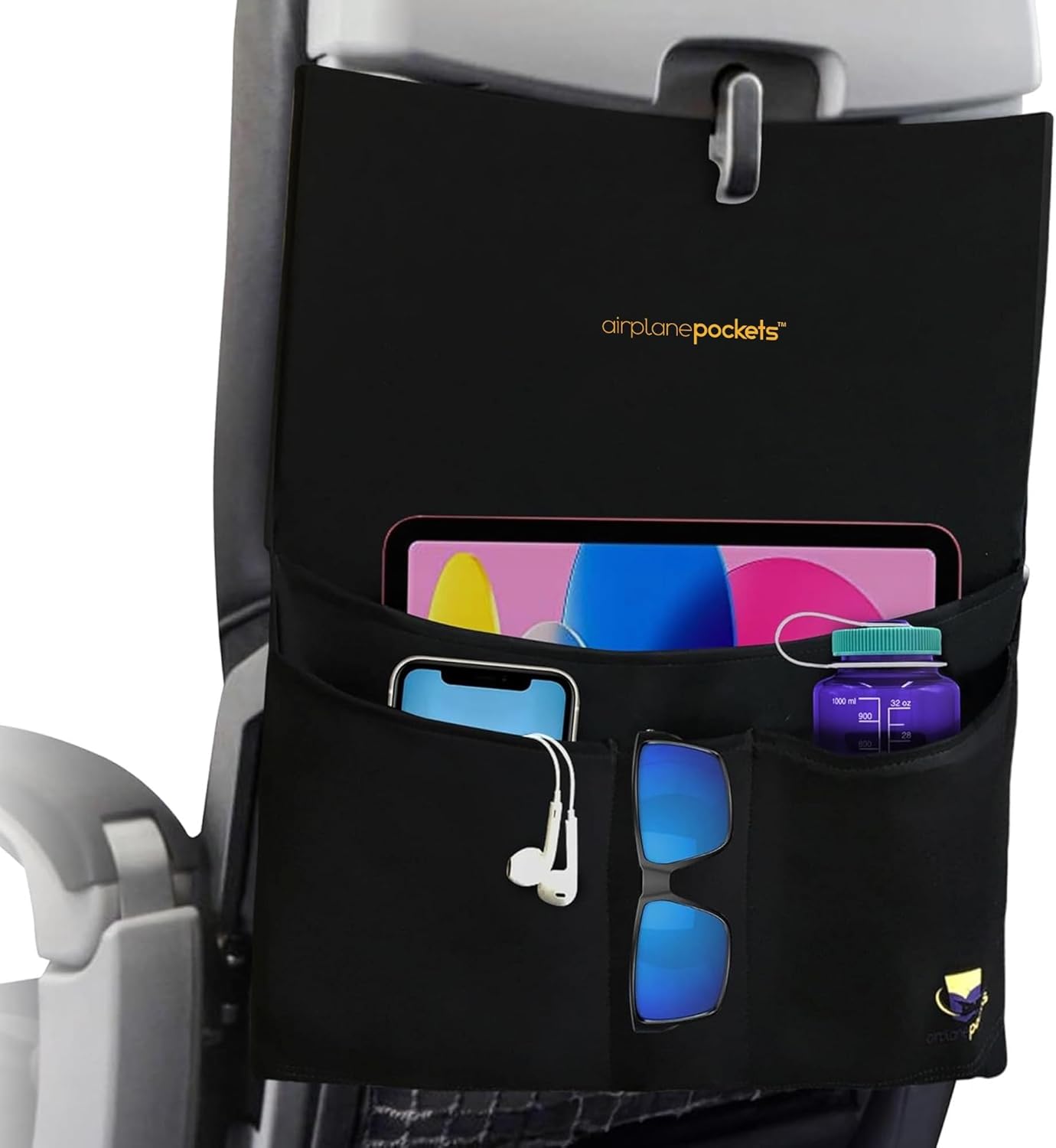 Airplane Accessories - Plane Travel Essentials - Travel Organizer - Seat Storage Organizer - Air Travel Essentials - Seat Back Organizer - International Travel Must Haves