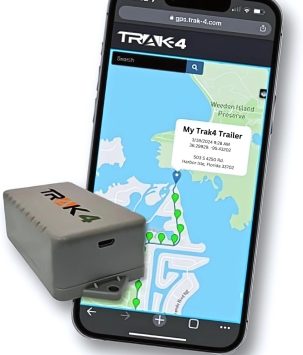 Trak-4 GPS Tracker for Vehicles, Assets, Equipment. Long Battery Life, Waterproof, Global Tracking. Low-Cost Subscription Required.